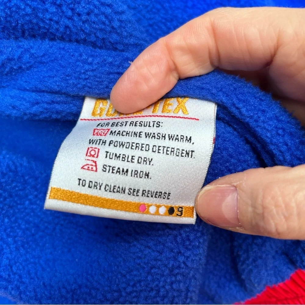 Vintage CB Sports Jacket Goretex Red w/Blue Purple Fleece 1989 Men's Size Medium